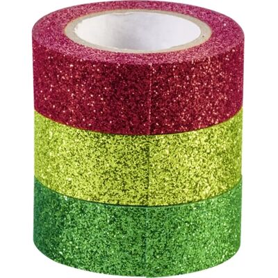 BRUNNEN Heyda Karácsonyi glitteres ragasztószalag 3 darabos BRUNNEN Heyda Karácsonyi glitteres ragasztószalag 3 darabos