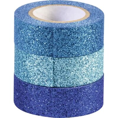 BRUNNEN Heyda glitteres ragasztószalag 3 darabos kék BRUNNEN Heyda glitteres ragasztószalag 3 darabos kék