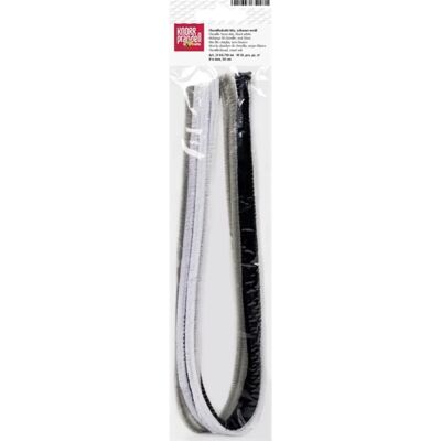 BRUNNEN Knorr Prandell 6 mm zsenília drót 10 darabos fekete-fehér BRUNNEN Knorr Prandell 6 mm zsenília drót 10 darabos fekete-fehér