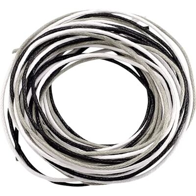 BRUNNEN Knorr Prandell 1 mm 3x1.7 m viaszolt zsinór fekete-fehér BRUNNEN Knorr Prandell 1 mm 3x1.7 m viaszolt zsinór fekete-fehér