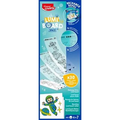 MAPED CREATIV Lumi Board űrtematika kreatív rajzkészlet kiegészítő sablon MAPED CREATIV Lumi Board űrtematika kreatív rajzkészlet kiegészítő sablon
