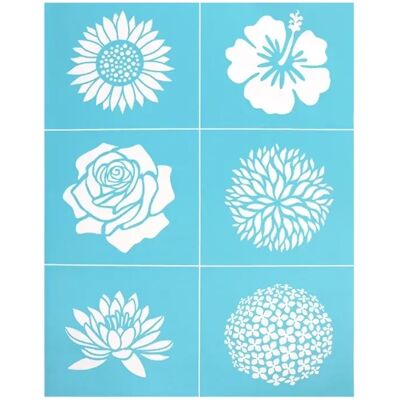 PENTART Virágfejek 21.5x27.5 cm szita stencil PENTART Virágfejek 21.5x27.5 cm szita stencil