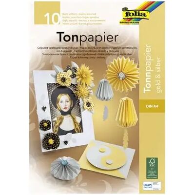 Folia A4 Művészeti papír - Arany és Ezüst - 130G/M² Folia A4 Művészeti papír - Arany és Ezüst - 130G/M²