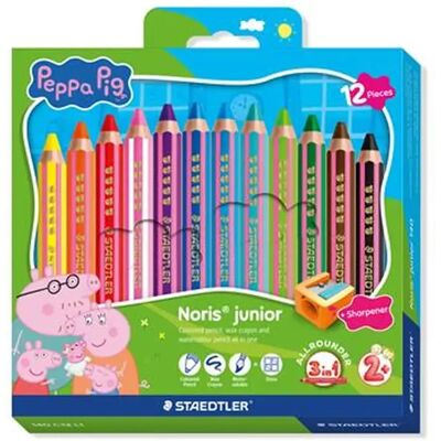 Staedtler Noris junior 140 Színes ceruza készlet jumbo hatszögletű Peppa malac 12 szín TS140C12L1 Staedtler Noris junior 140 Színes ceruza készlet jumbo hatszögletű Peppa malac 12 szín TS140C12L1