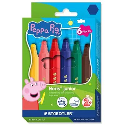 Staedtler Noris junior 329 Filctoll készlet jumbo kimosható Peppa malac 6 szín TS329C6L1 Staedtler Noris junior 329 Filctoll készlet jumbo kimosható Peppa malac 6 szín TS329C6L1