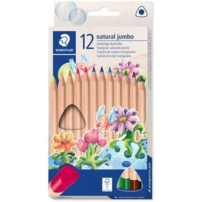 Staedtler Noris natural jumbo 1280N Színes ceruza készlet háromszögletű 12 szín 1280N C12 Staedtler Noris natural jumbo 1280N Színes ceruza készlet háromszögletű 12 szín 1280N C12