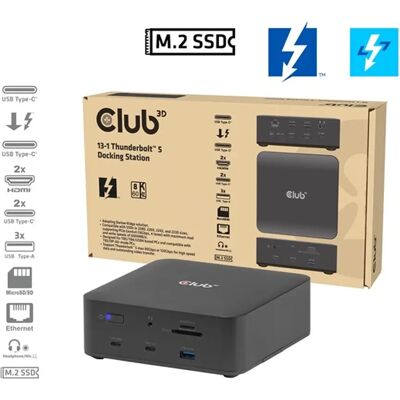 Club 3D Notebook Dokkoló Thunderbolt 5 2xHDMI 180W CSV-2562 Club 3D Notebook Dokkoló Thunderbolt 5 2xHDMI 180W CSV-2562