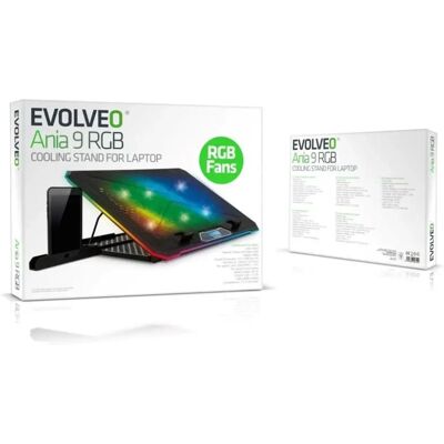 EVOLVEO Laptop hűtőpad 2x ventilátor RGB háttérvilágítás DCX-A101RGB EVOLVEO Laptop hűtőpad 2x ventilátor RGB háttérvilágítás DCX-A101RGB