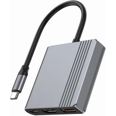 GEMBIRD USB Type-C 3-in-1 multi-port adapter szürke A-CM-COMBO3-05 GEMBIRD USB Type-C 3-in-1 multi-port adapter szürke A-CM-COMBO3-05