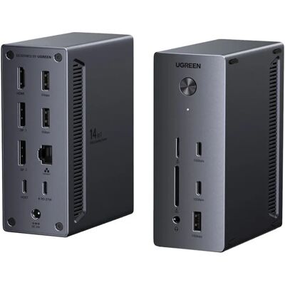 UGREEN CM843 14 az 1-ben USB-C dokkolóállomás UGREEN CM843 14 az 1-ben USB-C dokkolóállomás