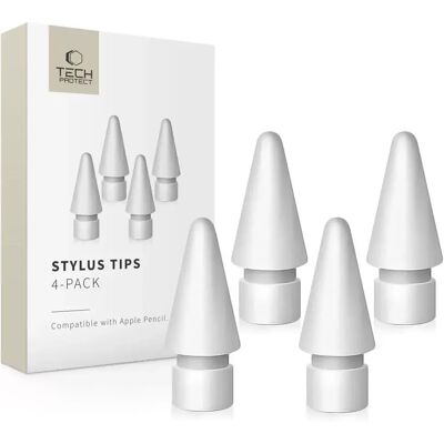 TECH-PROTECT Stylus hegyek Apple Pencil tollhoz fehér 4db SP115183 TECH-PROTECT Stylus hegyek Apple Pencil tollhoz fehér 4db SP115183