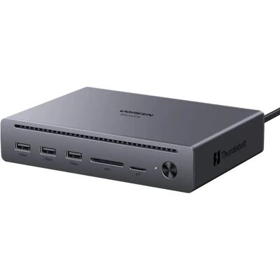 UGREEN Dokkolóállomás Maxidok 10-in-1 Thunderbolt 5 ezüst 75795F UGREEN Dokkolóállomás Maxidok 10-in-1 Thunderbolt 5 ezüst 75795F
