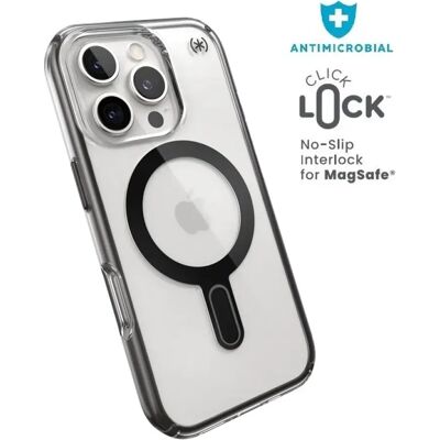 SPECK Antimicrobal hátlaptok iPhone 16 Pro átlátszó Magsafe fekete SPECK Antimicrobal hátlaptok iPhone 16 Pro átlátszó Magsafe fekete