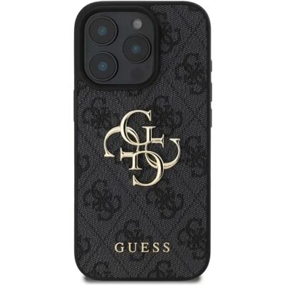 GUESS PU 4G Metal Logo Apple iPhone 16 Pro Max hátlap tok szürke GUESS PU 4G Metal Logo Apple iPhone 16 Pro Max hátlap tok szürke