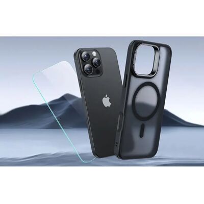 ESR Hybrid HaloLock hátlaptok kitámasztóval + képernyővédő Apple iPhone 16 Pro fekete ESR Hybrid HaloLock hátlaptok kitámasztóval + képernyővédő Apple iPhone 16 Pro fekete