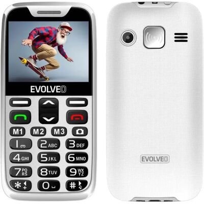 EvolvEO EasyPhone XR - Várakozó mobiltelefon állvánnyal, Fehér EvolvEO EasyPhone XR - Várakozó mobiltelefon állvánnyal, Fehér