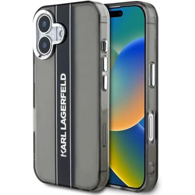 KARL LAGERFELD IML Stripe Logo hátlaptok iPhone 16 szürke KARL LAGERFELD IML Stripe Logo hátlaptok iPhone 16 szürke