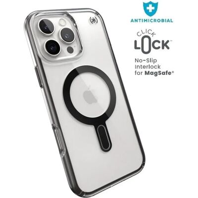 SPECK Presidio Perfect Clear ClickLock hátlaptok iPhone 16 Pro Max fekete-átlátszó SPECK Presidio Perfect Clear ClickLock hátlaptok iPhone 16 Pro Max fekete-átlátszó