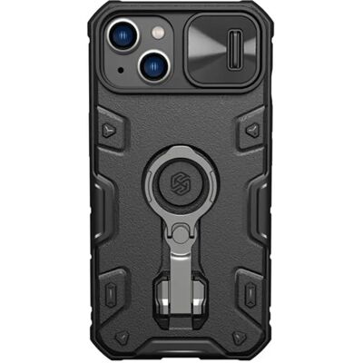 NILLKIN iPhone 14 Plus CAMSHIELD ARMOR PRO defender szilikon telefonvédő ütésállóság, tartógyűrű, FEKETE NILLKIN iPhone 14 Plus CAMSHIELD ARMOR PRO defender szilikon telefonvédő ütésállóság, tartógyűrű, FEKETE