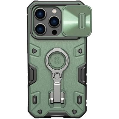 NILLKIN iPhone 14 Pro NILLKIN CAMSHIELD ARMOR PRO defender szilikon telefonvédő ütésállóság, tartógyűrű, SÖTÉTZÖLD NILLKIN iPhone 14 Pro NILLKIN CAMSHIELD ARMOR PRO defender szilikon telefonvédő ütésállóság, tartógyűrű, SÖTÉTZÖLD
