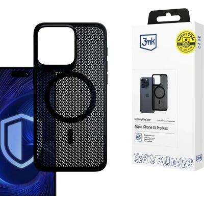 3MK COOLing MagCase légáteresztő tok iPhone 15 Pro Max fekete 3MK COOLing MagCase légáteresztő tok iPhone 15 Pro Max fekete