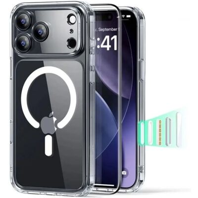 ESR iPhone 17 Pro Max ESR CLASSIC HYBRID szilikon telefonvédő ütésállóság, MagSafe + képernyővédő üveg, ÁTLÁTSZÓ ESR iPhone 17 Pro Max ESR CLASSIC HYBRID szilikon telefonvédő ütésállóság, MagSafe + képernyővédő üveg, ÁTLÁTSZÓ