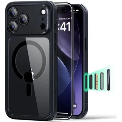 ESR iPhone 17 Pro Max ESR CLASSIC HYBRID szilikon telefonvédő ütésállóság, MagSafe + képernyővédő üveg, ÁTLÁTSZÓ/FEKETE ESR iPhone 17 Pro Max ESR CLASSIC HYBRID szilikon telefonvédő ütésállóság, MagSafe + képernyővédő üveg, ÁTLÁTSZÓ/FEKETE