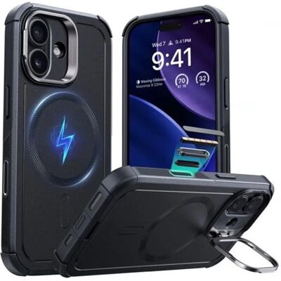 ESR iPhone 17 ESR CYBER szilikon telefonvédő ütésállóság, MagSafe, FEKETE ESR iPhone 17 ESR CYBER szilikon telefonvédő ütésállóság, MagSafe, FEKETE