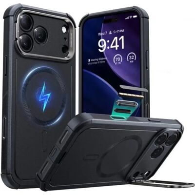 ESR iPhone 17 Pro ESR CYBER szilikon telefonvédő ütésállóság, MagSafe, FEKETE ESR iPhone 17 Pro ESR CYBER szilikon telefonvédő ütésállóság, MagSafe, FEKETE