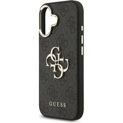 GUESS iPhone 17 GUESS 4G BIG CLASSIC LOGO szilikon telefonvédő ütésállóság, bőr hatású hátlap, FEKETE/ARANY GUESS iPhone 17 GUESS 4G BIG CLASSIC LOGO szilikon telefonvédő ütésállóság, bőr hatású hátlap, FEKETE/ARANY