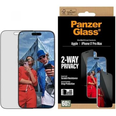 PANZERGLASS 2-WAY PRIVACY ULTRA-WIDE EASYALIGNER képernyővédő üveg betekintés ellen, karcálló + segédkeret, FEKETE PANZERGLASS 2-WAY PRIVACY ULTRA-WIDE EASYALIGNER képernyővédő üveg betekintés ellen, karcálló + segédkeret, FEKETE