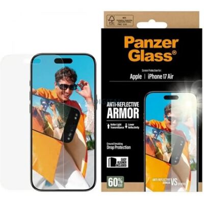 PANZERGLASS iPhone Air PANZERGLASS ANTI-REFLECTIVE ARMOR EASYALIGNER képernyővédő üveg tükröződésmentes + segédkeret ÁTLÁTSZÓ PANZERGLASS iPhone Air PANZERGLASS ANTI-REFLECTIVE ARMOR EASYALIGNER képernyővédő üveg tükröződésmentes + segédkeret ÁTLÁTSZÓ