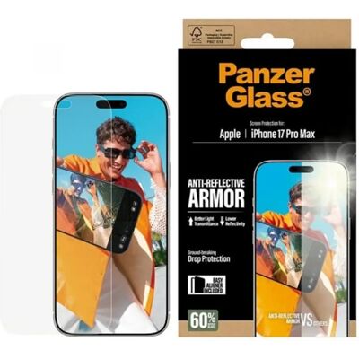 PANZERGLASS iPhone 17 Pro Max PANZERGLASS ANTI-REFLECTIVE ARMOR EASYALIGNER képernyővédő üveg tükröződésmentes + segédkeret ÁTLÁTSZÓ PANZERGLASS iPhone 17 Pro Max PANZERGLASS ANTI-REFLECTIVE ARMOR EASYALIGNER képernyővédő üveg tükröződésmentes + segédkeret ÁTLÁTSZÓ