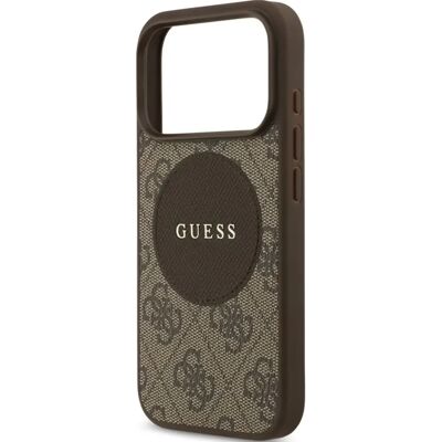 GUESS iPhone 17 Pro GUESS 4G CIRCLE CLASSIC LOGO szilikon telefonvédő ütésállóság, MagSafe, SÖTÉTBARNA GUESS iPhone 17 Pro GUESS 4G CIRCLE CLASSIC LOGO szilikon telefonvédő ütésállóság, MagSafe, SÖTÉTBARNA