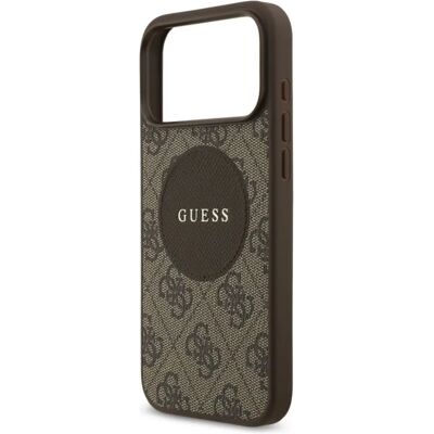 GUESS 4G Round Patch Classic Logo MagSafe tok iPhone 17 Pro Max barna GUESS 4G Round Patch Classic Logo MagSafe tok iPhone 17 Pro Max barna