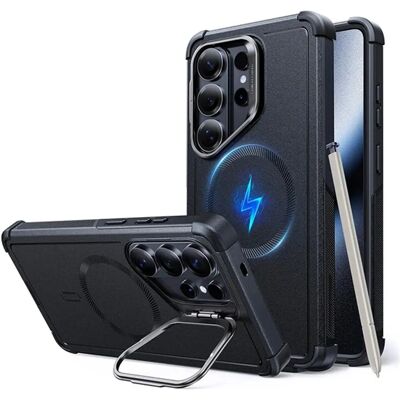 ESR CYBER TOUGH MagSafe Samsung Galaxy S26 Ultra szilikon ütésálló telefonvédő tok fekete ESR CYBER TOUGH MagSafe Samsung Galaxy S26 Ultra szilikon ütésálló telefonvédő tok fekete