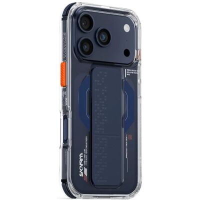 SKINARMA Haxa iPhone 17 Pro Max mágneses tok kitámasztóval MagSafe kék SP113418 SKINARMA Haxa iPhone 17 Pro Max mágneses tok kitámasztóval MagSafe kék SP113418