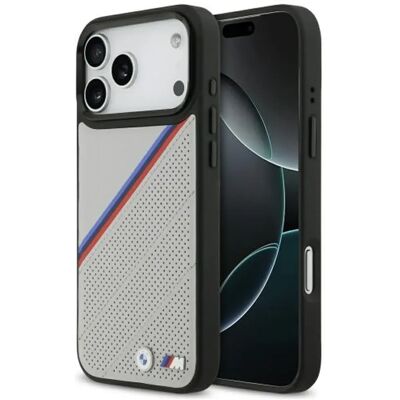BMW M Tricolor Metal Logo MagSafe tok iPhone 17 Pro Max szürke SP112020 BMW M Tricolor Metal Logo MagSafe tok iPhone 17 Pro Max szürke SP112020
