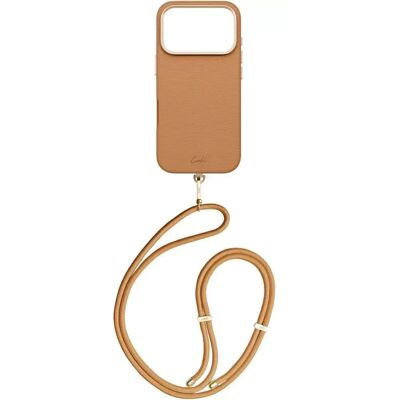 UNIQ Coehl Mirelle MagSafe tok Apple iPhone 17 Pro Max crossbody barna-arany SP115711 UNIQ Coehl Mirelle MagSafe tok Apple iPhone 17 Pro Max crossbody barna-arany SP115711