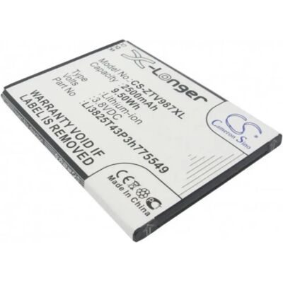 CAMERON SINO X-Longer ZTE Li3825T43P3h775549 utángyártott akkumulátor 2500mAh 3.8V CAMERON SINO X-Longer ZTE Li3825T43P3h775549 utángyártott akkumulátor 2500mAh 3.8V