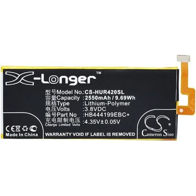 CAMERON SINO Honor 4C CAMERON SINO Li-Polymer akku 3.8V/2550mAh, Huawei HB444199EBC+ kompatibilis, FEKETE CAMERON SINO Honor 4C CAMERON SINO Li-Polymer akku 3.8V/2550mAh, Huawei HB444199EBC+ kompatibilis, FEKETE