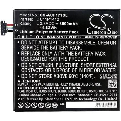 CAMERON SINO Li-Polymer akku 3.8V/3900mAh, Asus 0B200-01260000 kompatibilis, FEKETE CAMERON SINO Li-Polymer akku 3.8V/3900mAh, Asus 0B200-01260000 kompatibilis, FEKETE