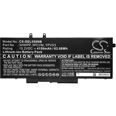 CAMERON SINO Li-Ion akku (15.2V/4150mAh DELL 3HWPP kompatibilis) CAMERON SINO Li-Ion akku (15.2V/4150mAh DELL 3HWPP kompatibilis)