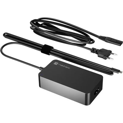 NATEC GAN USB-C 65W laptop fali töltő fekete NZU-2361 NATEC GAN USB-C 65W laptop fali töltő fekete NZU-2361
