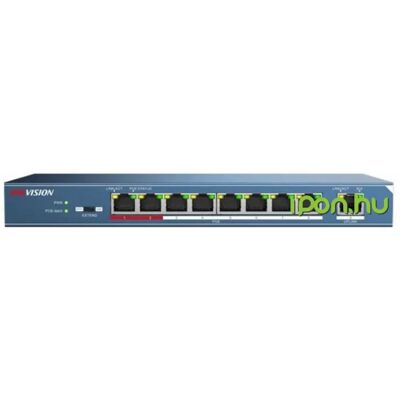 Hikvision Pro Sorozat DS-3E0109P-E 8-portos PoE+ kapcsoló - Layer 2, Szürke Hikvision Pro Sorozat DS-3E0109P-E 8-portos PoE+ kapcsoló - Layer 2, Szürke