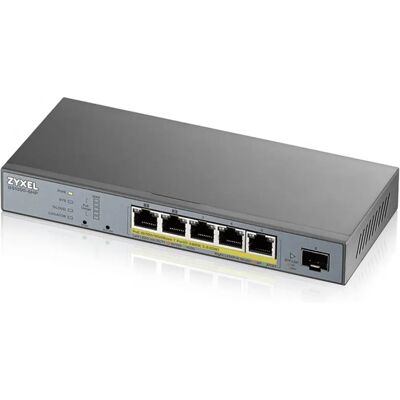 Zyxel GS1350-6HP 5-port GbE Smart Managed PoE Switch with GbE Uplink Zyxel GS1350-6HP 5-port GbE Smart Managed PoE Switch with GbE Uplink