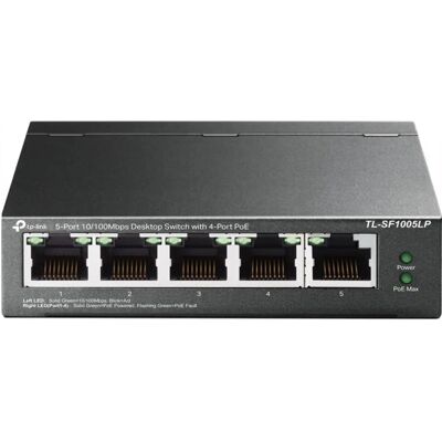 TP-Link TL-SF1005LP 5 portos 10/100Mbps asztali Switch PoE TP-Link TL-SF1005LP 5 portos 10/100Mbps asztali Switch PoE