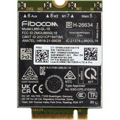 HP 7P993AA XMM 7560 R+ LTE-Advanced Pro WWAN HP 7P993AA XMM 7560 R+ LTE-Advanced Pro WWAN