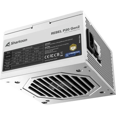 Sharkoon Rebel P20 Gen2 850W fehér Sharkoon Rebel P20 Gen2 850W fehér