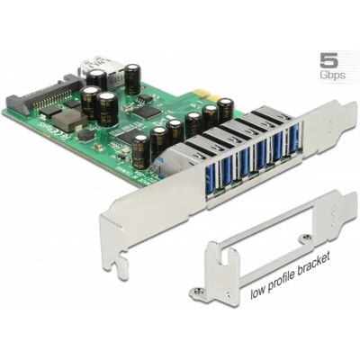 DELOCK PCI Express Kártya - 6 x külső + 1 x belső USB 3.0 DELOCK PCI Express Kártya - 6 x külső + 1 x belső USB 3.0